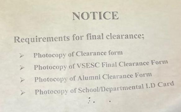 This information is for students that want to do their final clearance in The Polytechnic Ibadan